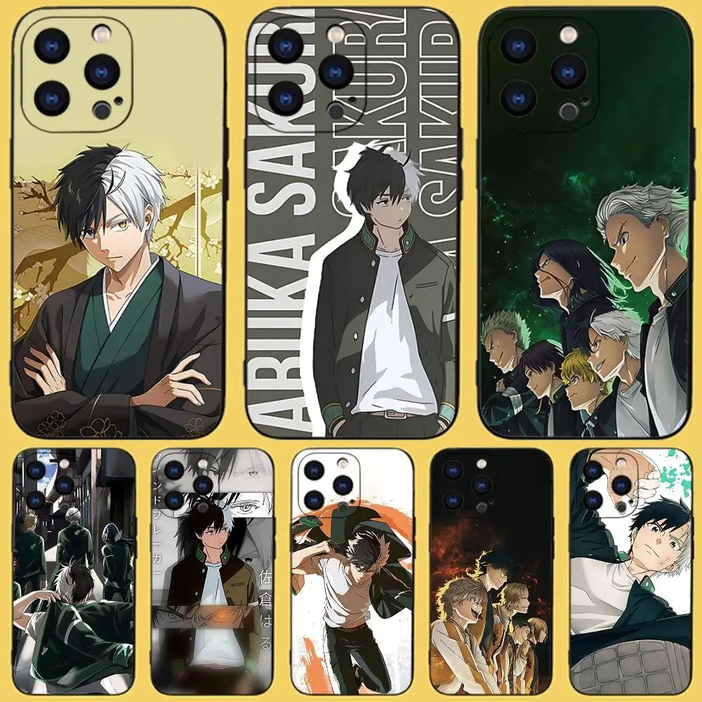 

W-Wind Anime B-Breaker Phone Case For iPhone 17,16,15,14,13,12,11,Pro,Max,Plus,X,XS,SE4,E,Mini,Soft Black Case