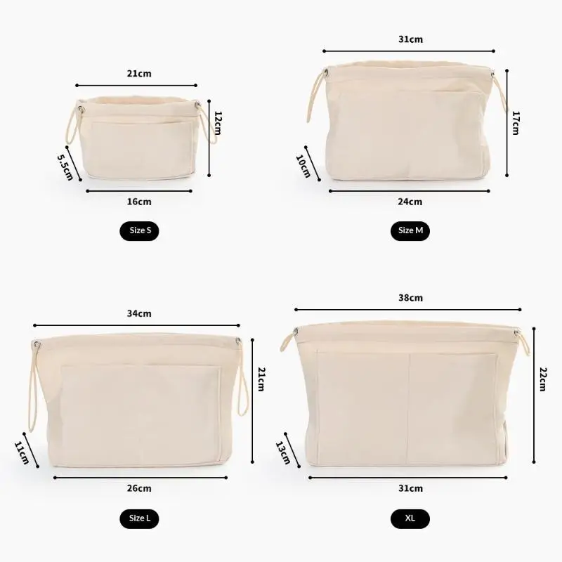 ~Tote Bag Organizer Insert Multi Pockets Sturdy Structure For Commute Work Travel Keep Handbag Organized