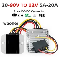 72V 60V 48V 36V 24V to 12V 20A 15A 10A 5A Step Down Voltage Regulator Transformer DC DC Power Converter 20V-90V Car Supply ce