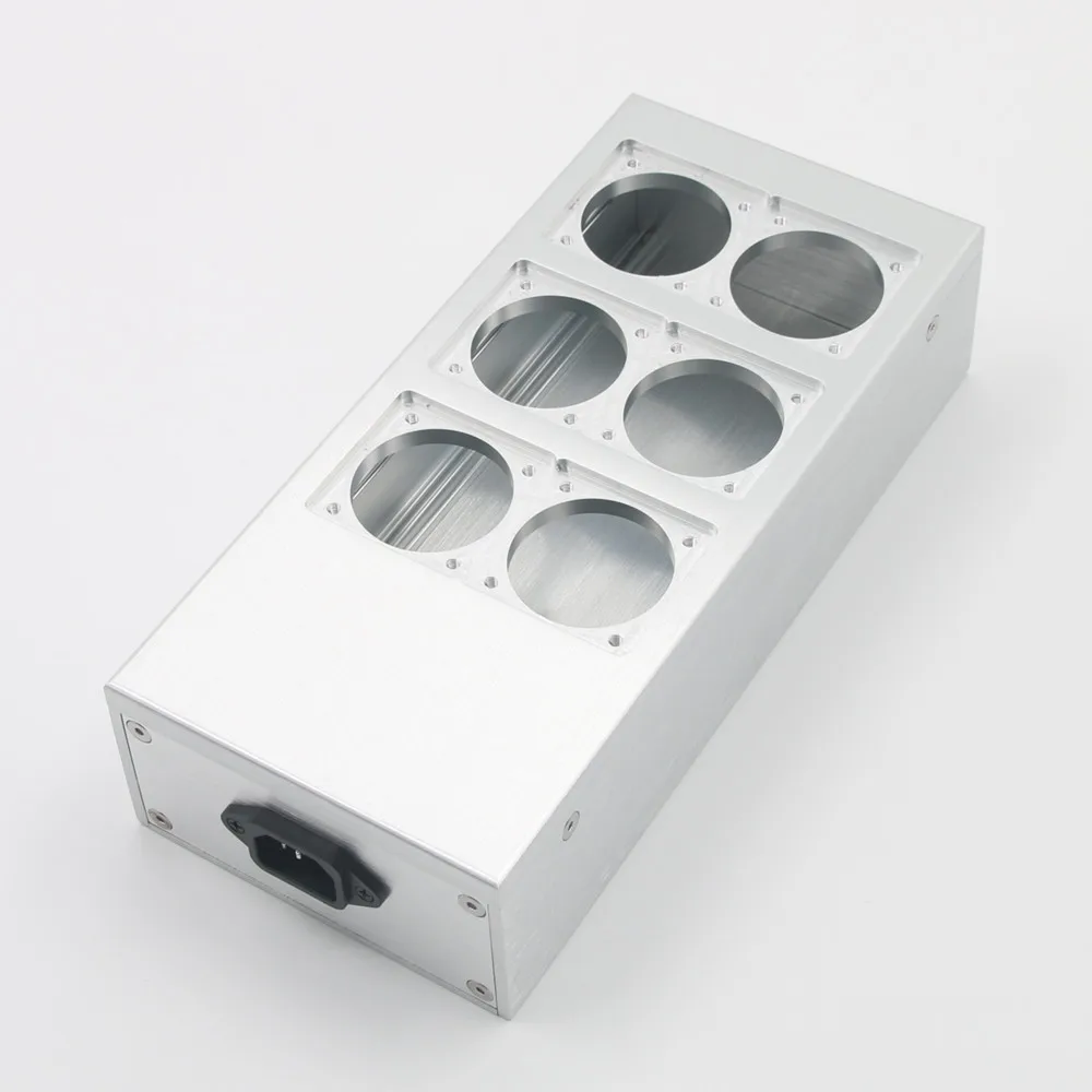 Hi-Fi 6-Port EU Standard Power Socket Box Premium Aluminum Alloy Chassis, Audio Audiophile Grade Power Outlet Enclosure view 5