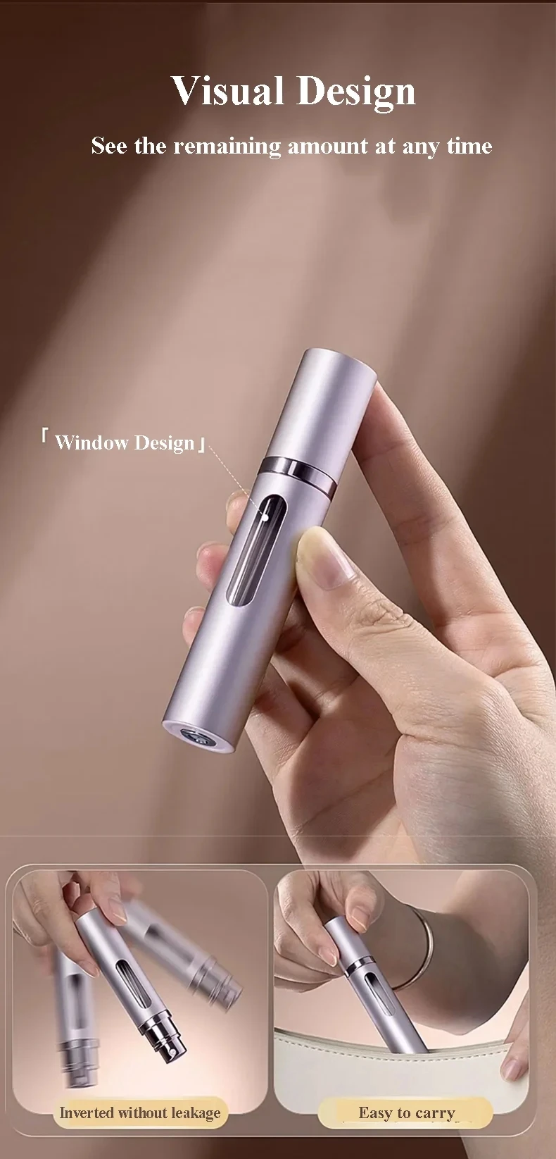 2PCS 5/10ml Boden-Füllung Pumpe Parfüm Nachfüllbare Spray Flasche Mini Tragbare Leere Kosmetische Behälter Zerstäuber flasche Reise – Detail 4