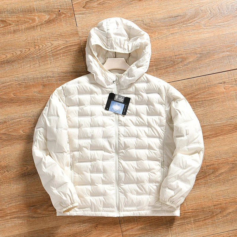 Winter White Duck Down Waterproof Outwears Women Lightweight Hooded Warm Down Jacket Female Solid Color Thicken Parker Jacket
