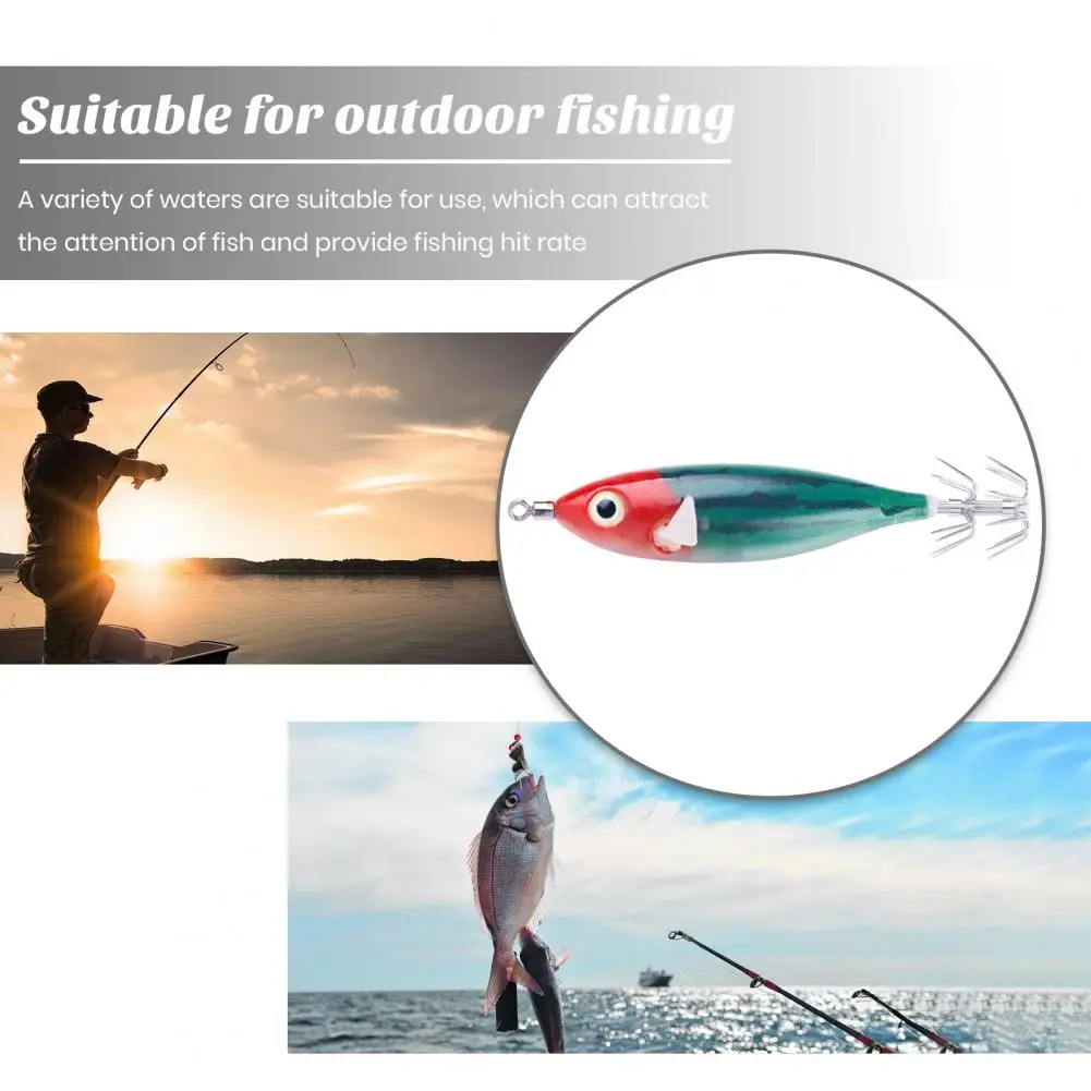 High Carbon Steel Squid Hook Realistic Artificial Shrimp Bait with Squid Hook for Outdoor Fishing Colorful Glow Dark for Anglers