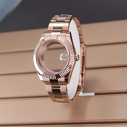 Rose Gold 36mm 40mm Men's Watch Case Bracelet Parts For Seiko nh35 nh36 Miyota 8215 Movement 28.5mm Dial Sapphire Glass Datejust