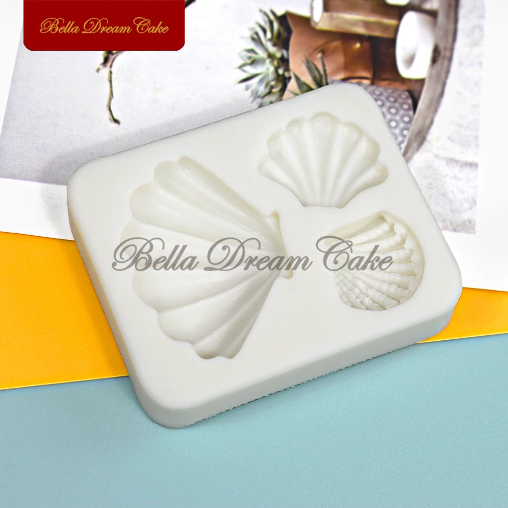 3D Small Seashell Design Silicone Mold Fondant Chocolate Mould Cake Decorating Tools DIY Clay Plaster Model Kitchen Accessories