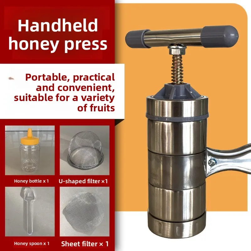 Portable Honey Press Extractor Handheld Small Beeswax Separator Tool Kit Stainless Steel