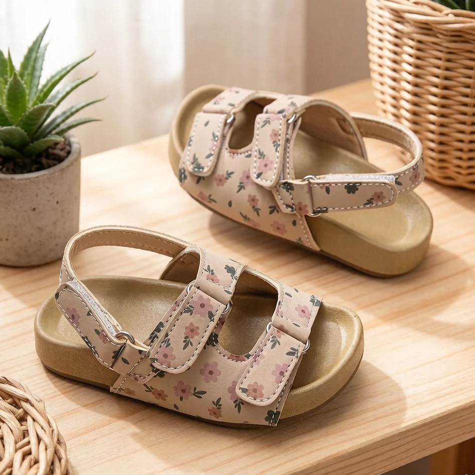 A Pair of Summer Sandals for Girls in a Pastoral Style