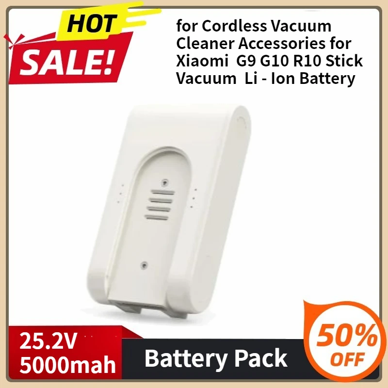 

for Cordless Vacuum Cleaner Accessories for Xiaomi G9 G10 R10 Stick Vacuum Li - Ion Battery High Capacity Replacement Battery