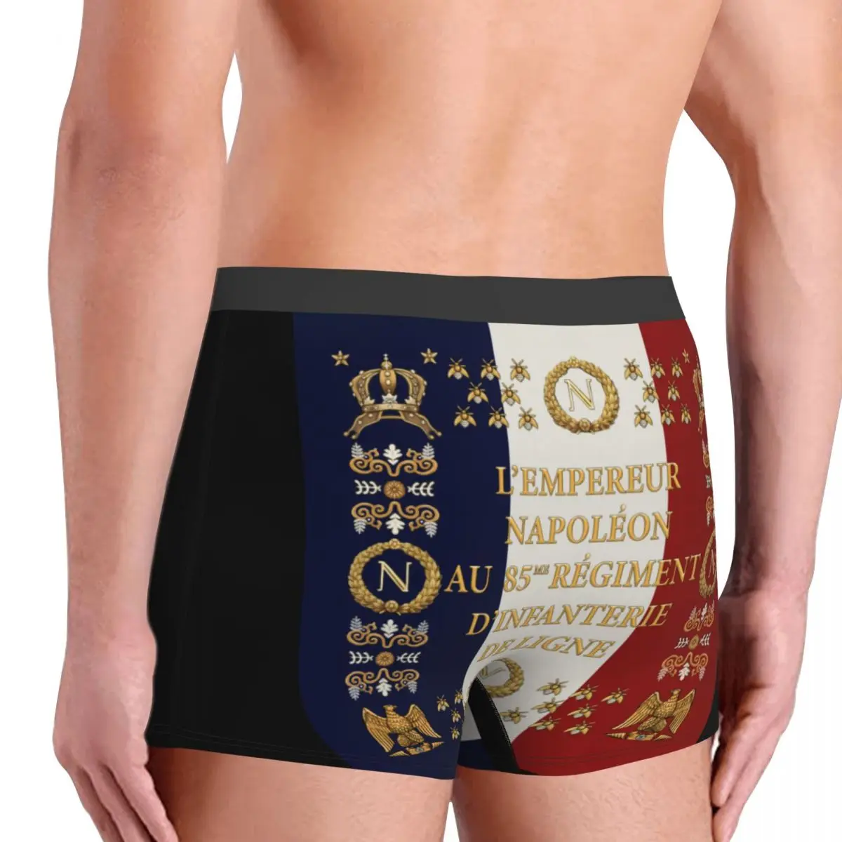 Custom Napoleonic French 85th Regimental Flag Underwear Men Stretch France Boxer Briefs Shorts Panties Soft Underpants For Male