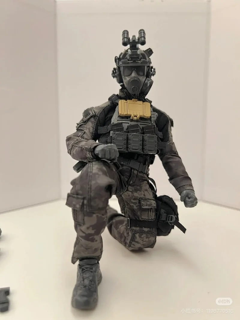 Auf Lager HASUKI SA01 Scale Collectibles Black OPS Night Action Team Komplettset 1/12 Männer Soldat Actionfigur Körpermodelle Spielzeug