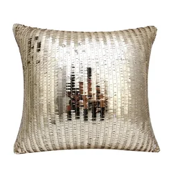 Luxury Sequin Cushion Cover Shiny Pillow Cover Rose Gold Throw Pillow Case For Car Sofa Party Decor DIY Home Decoration