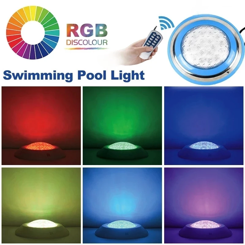 Stainless Steel Ip68 Led Swimming Pool Light 6W 9W 24W  36w 54W  Blue Waterproof Lamps Underwater Lights AC12V RGB Piscina Lamp