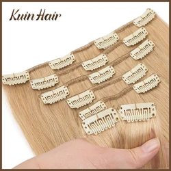 Full Head Straight Clip In Human Hair Extension Brazilian Clip Ins 7Pcs/Set 100% Remy Natural Hair 12-26 Inches 70gram Per Piece