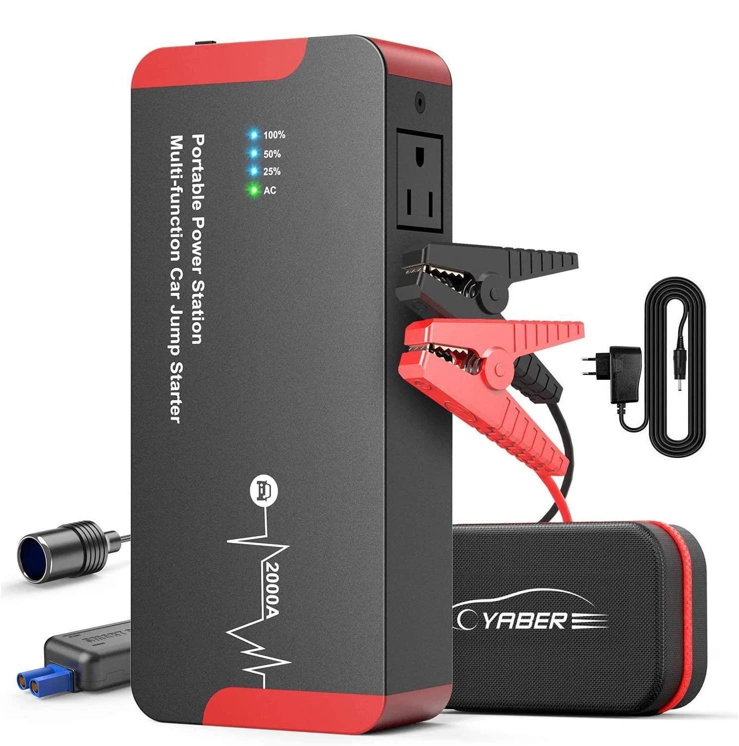 12V/15900mAh Portable Car Jumper Power Bank Car Jump Starter Battery Charger Starting Car Starter Jumper