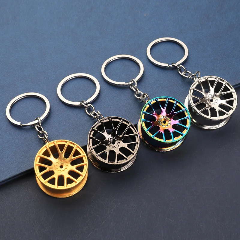 

Car Keychain Creative Tire Style Keyring Car Wheel Hub Transmission Gear Head Metal Car Jewelry Keyring BMW Keychain