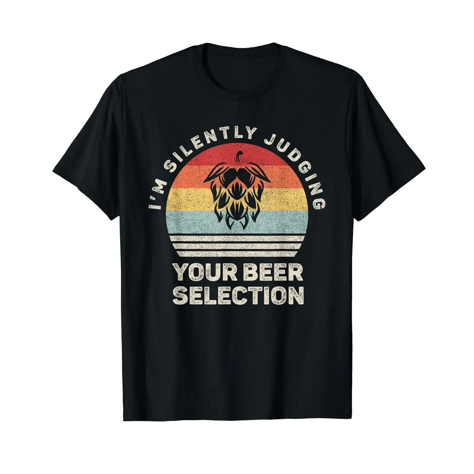 Retro I'm Silently Judging Your Beer Selection Hops Flower T Shirt vintage Washed Top For Everyday Wear Soft homme Versatile