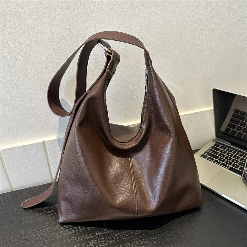 

pu soft leather with women's shoulder underarm bag commuter texture solid color hand tote bag women