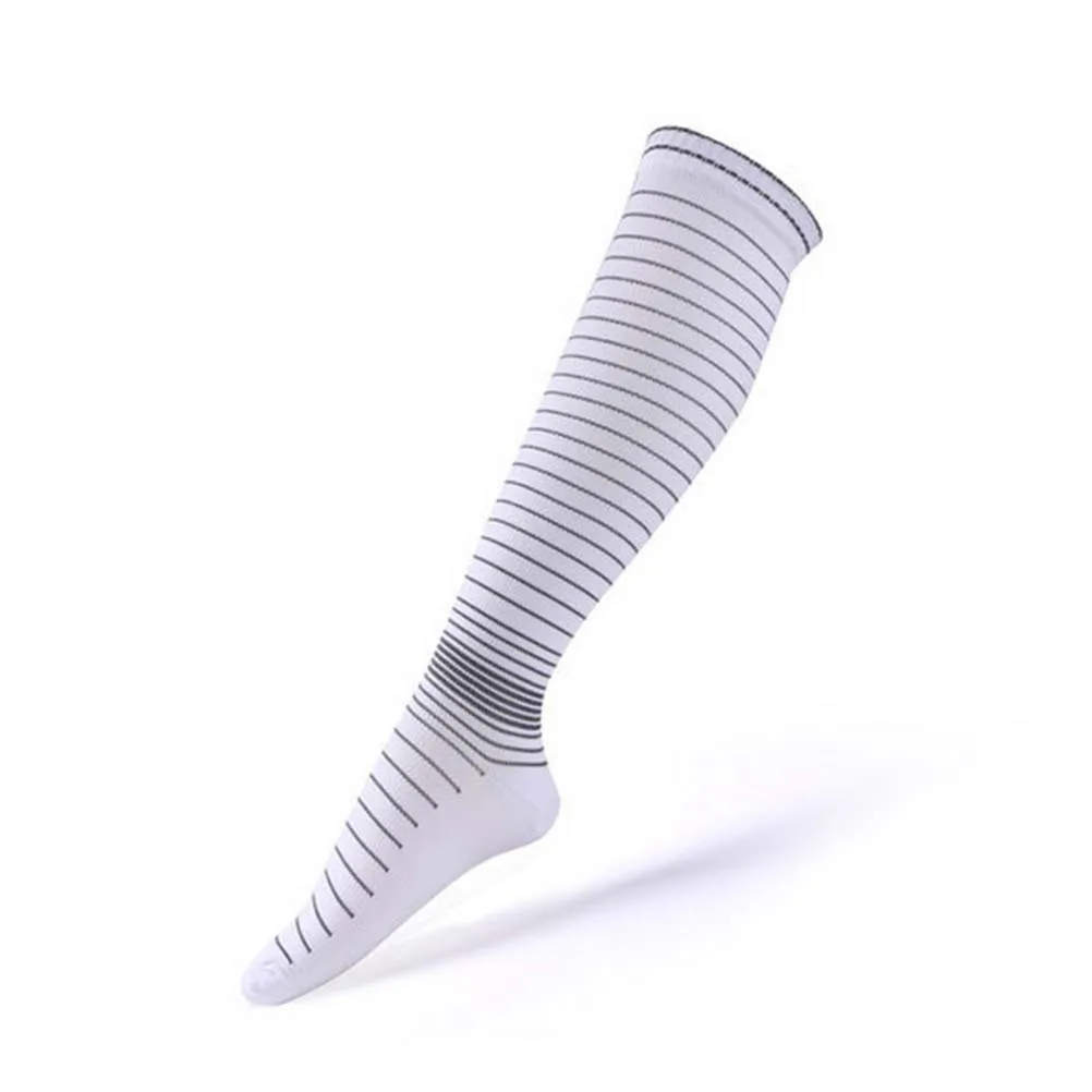 

Компрессионные носки мужские до колена, M, в полоску, с градуированной компрессией, для бега, спорта, путешествий, эластичные чулочно-носочные изделия