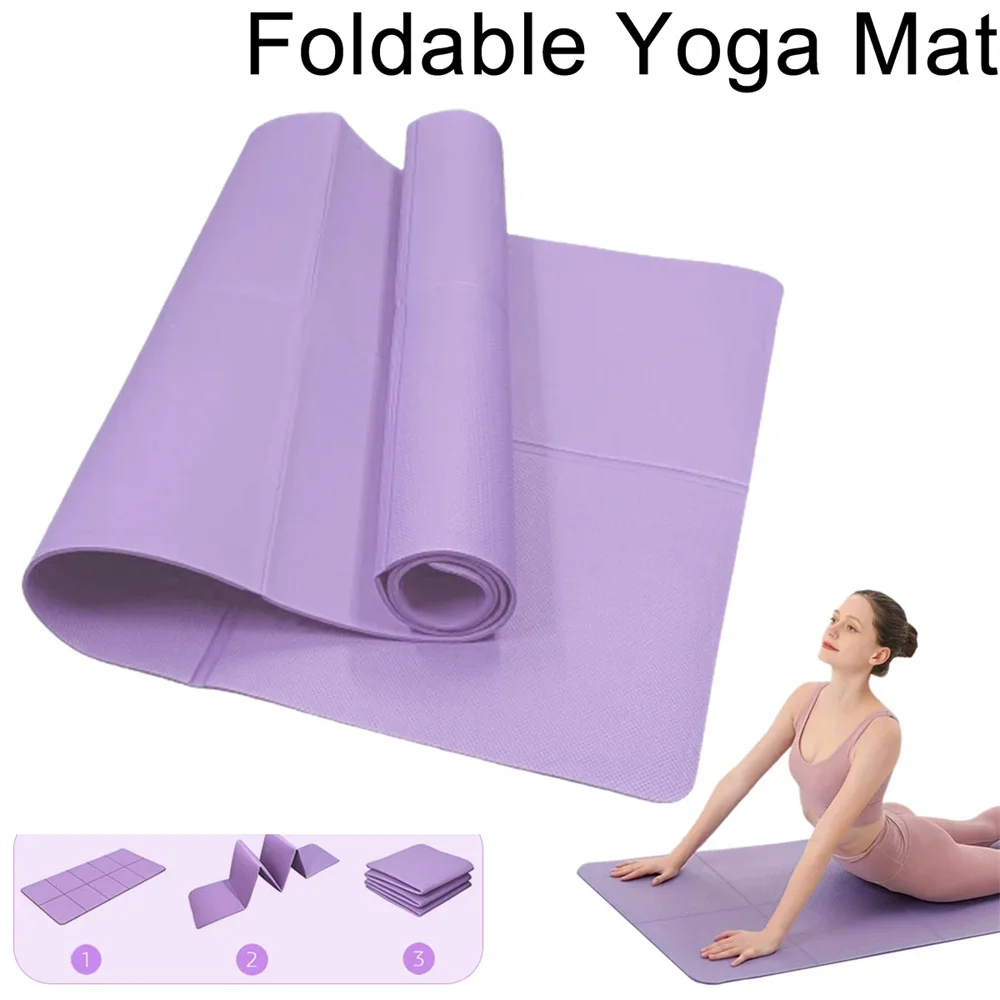 Foldable Yoga Mat Eco Friendly EVA Folding Travel Fitness Exercise Mat 4mm Thicknesses for Yoga Pilates & Floor Workouts