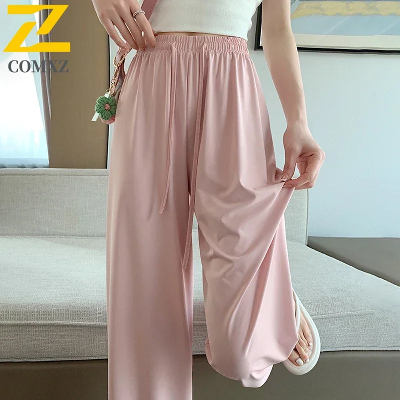 

Yoga Straight Leg Sweatpant Straight Leg Women's High Waist Loose Tracksuit Pants Wide Leg Outdoor Gym Runing Casual Trousers