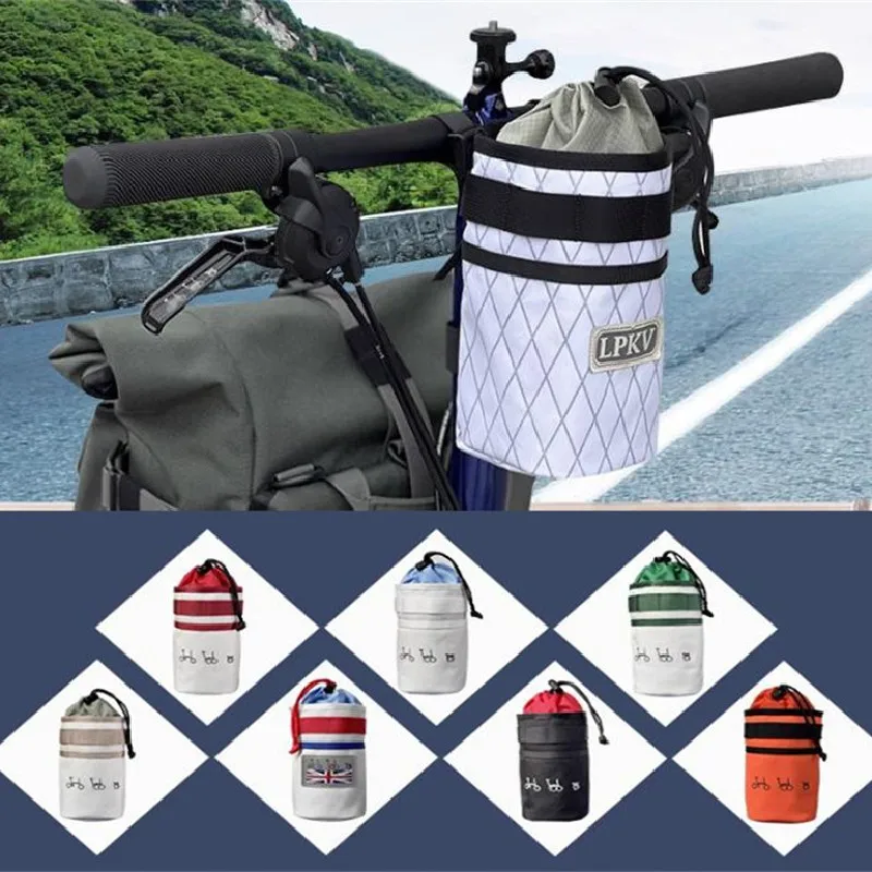 

Folding bicycle kettle bag for brompton bag handlebar storage bag