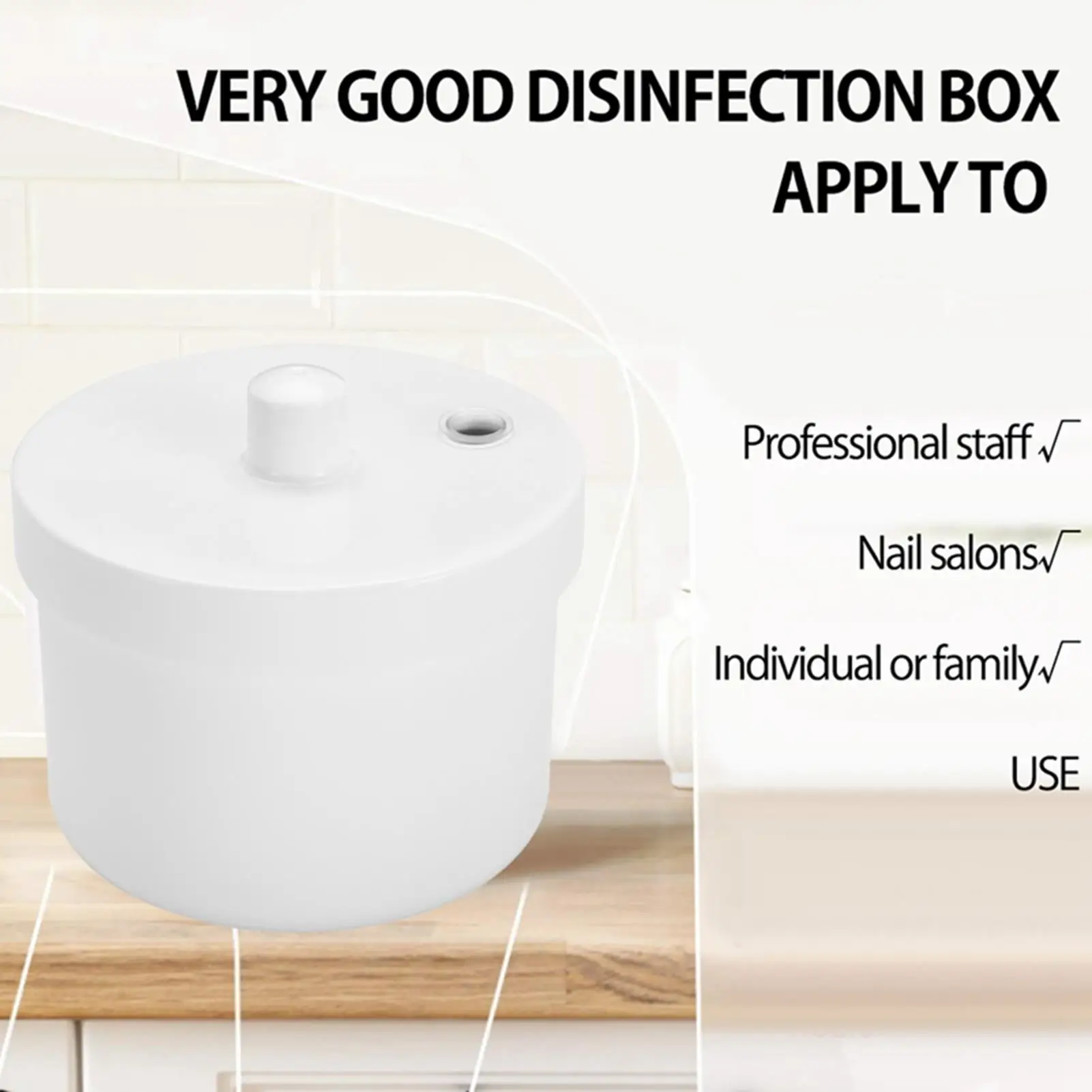 Disinfecting Round Sterilizer Pot for nail Art Tools - Clean Jar for Manicure Accessories & Metal Equipment