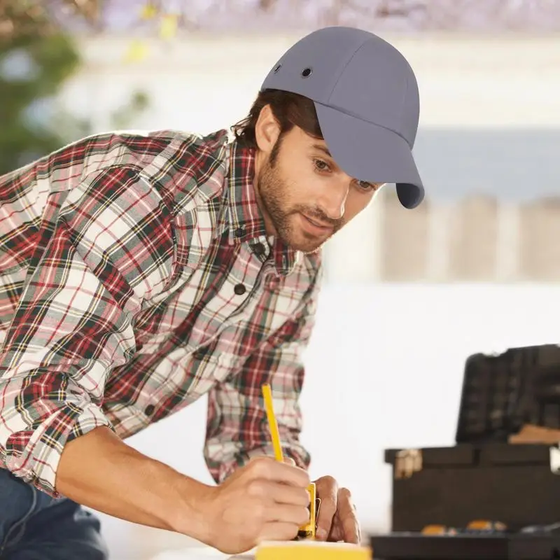 最新作の安全保護ヘルメット、バンプキャップ、硬質インナーシェル、野球帽スタイル、作業場、工場、店舗、頭部保護用