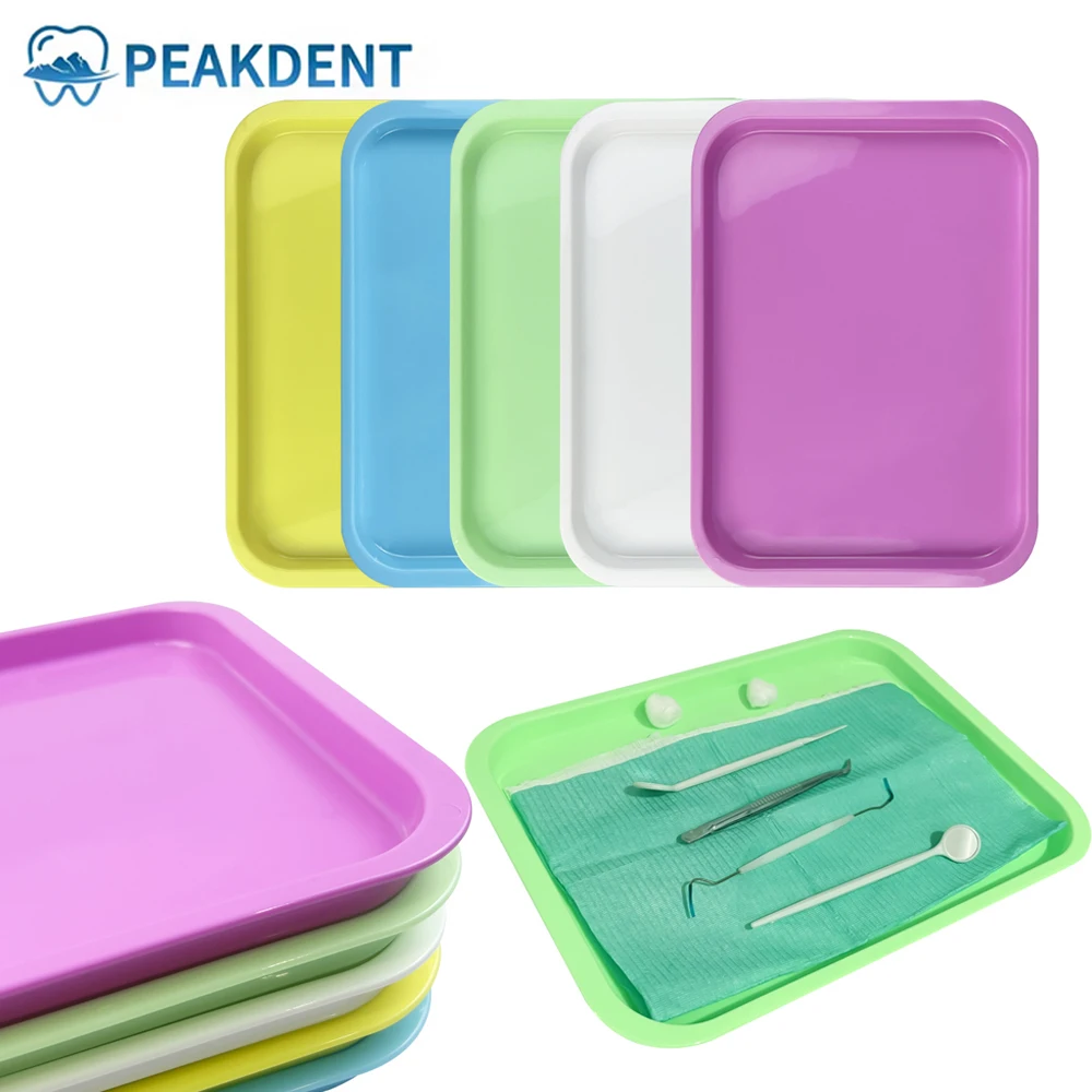 

1Pcs Dental Lab Storage Box Colourful Plastic Work Tray Nail Art Equipment Container Dentistry Instruments Tool Organizer Plate