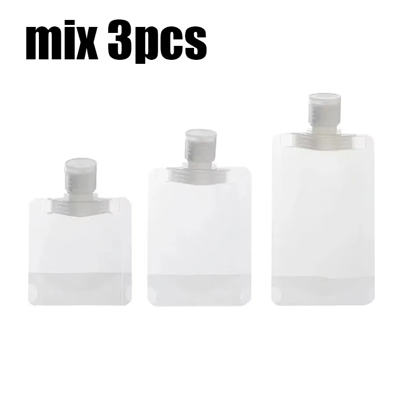 3-12PCS 30/50/100ML Reise Größe Leere Squeeze Beutel Nachfüllbare Shampoo Toilettenartikel Conditioner Auslaufsicher reise Beutel