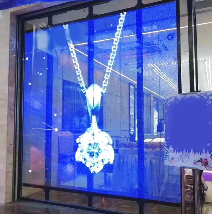 Indoor/Outdoor Flexible Transparent LED Screen Glass Film Crystal LED Display Adhesive LED Screen