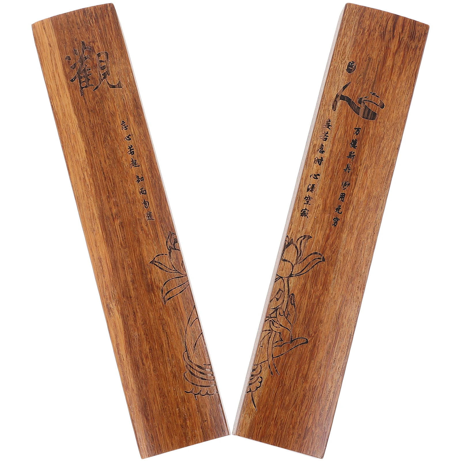 

2 Pcs Wood Paper Weight for Calligraphy Student Desk Decoration Four Treasures Study Painting Writing Accessories Supplies