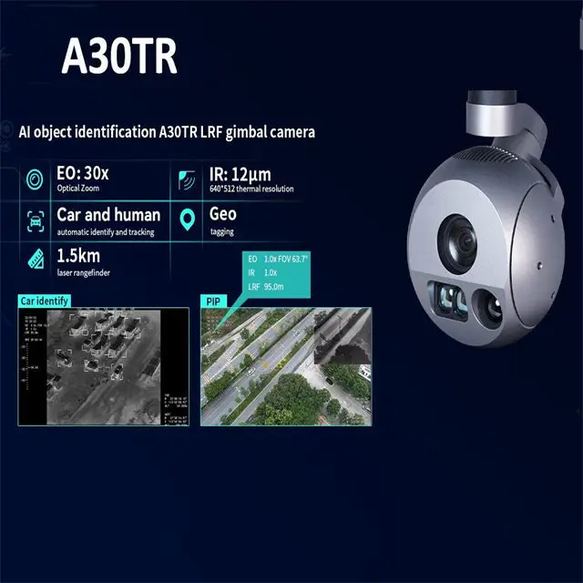 A30TR 30x Optical Zoom  AI  Auto-identify Detect Objects with Thermal Sensor 1.5km  Range Finder and AI Tracking