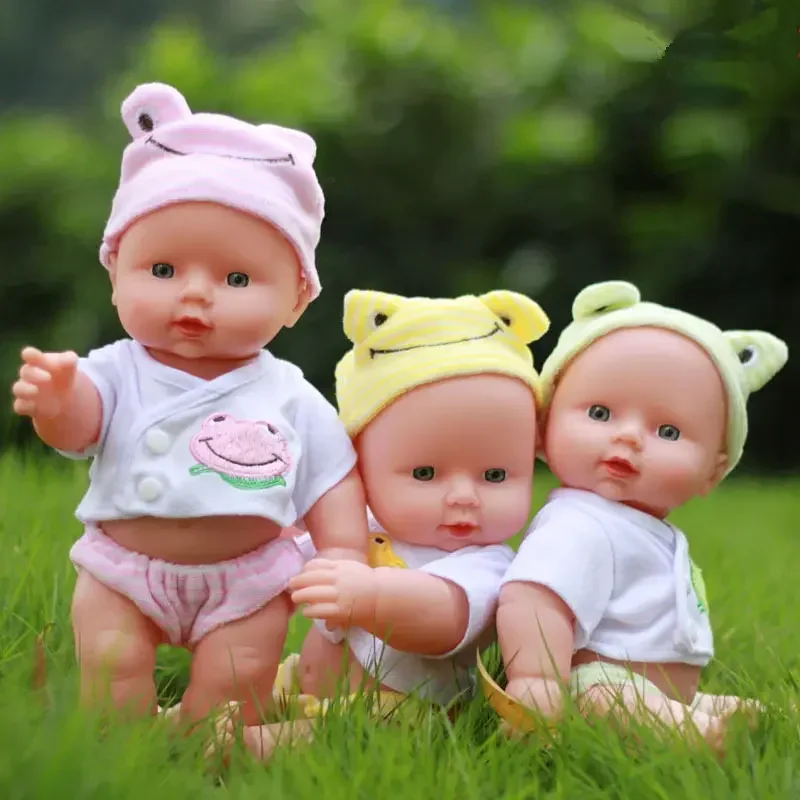 Lifelike Reborn Babies Doll, 100% Seguro Silicone Macio, Toque Real, Adorável Presente Brinquedo, Pode Falar Som, Engraçado, 30cm