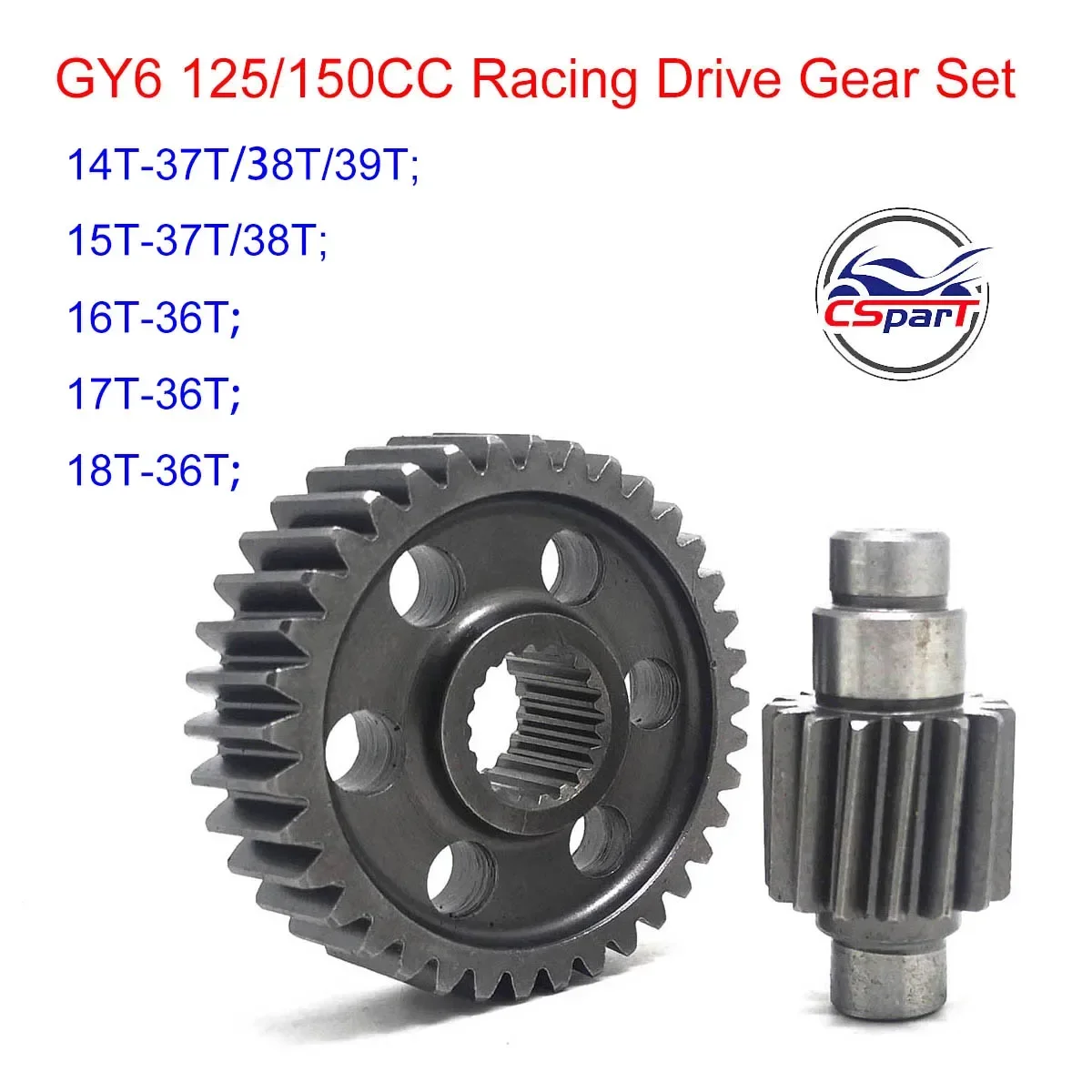 

Racing Transmission Gear Set 15T 16T 17T GY6 125 150 152QMI 157QMJ ATV Quad Buggy Go Kart Scooter Parts