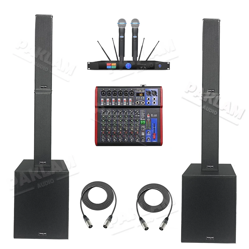 

8*4.5'' Low Frequency Drivers Professional Passive Pa System Column 15 Inch Active Sub Full Range Speakers For Concert