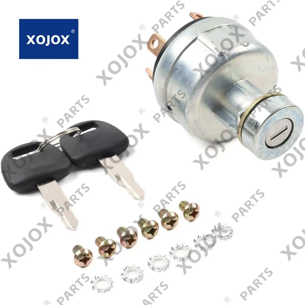 

XOJOX GZYF Выключатель зажигания и стартера с ключом для экскаватора Hitachi EX200-1 EX120 с 6-контактным стальным серебром