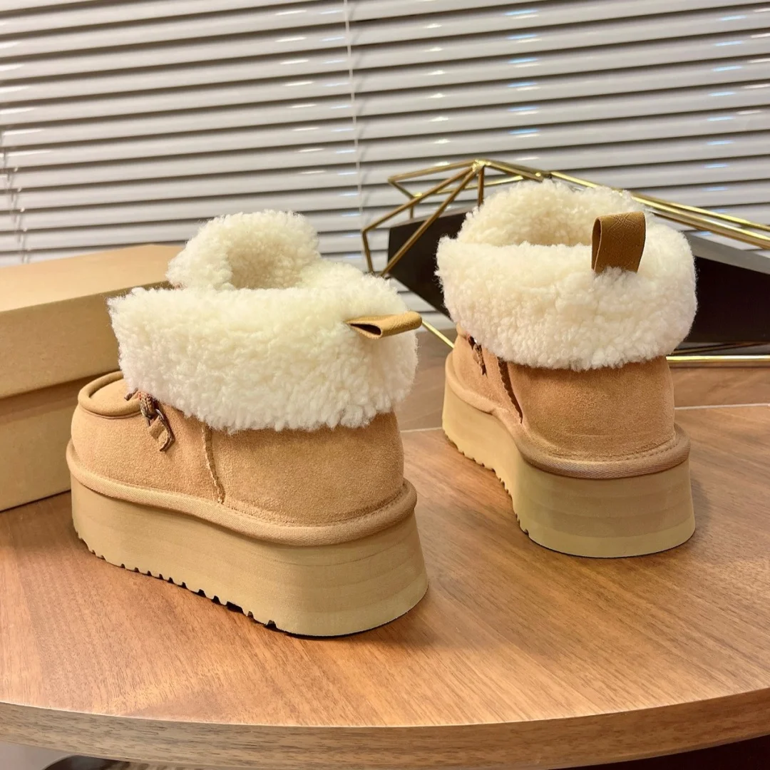 العلامة التجارية الفاخرة Funkarra المقصورة الكفة أحذية رياضية المرأة الشتاء أحذية دافئة سميكة سوليد حذاء من الجلد حذاء كاجوال مبيعات المصنع مباشرة #2