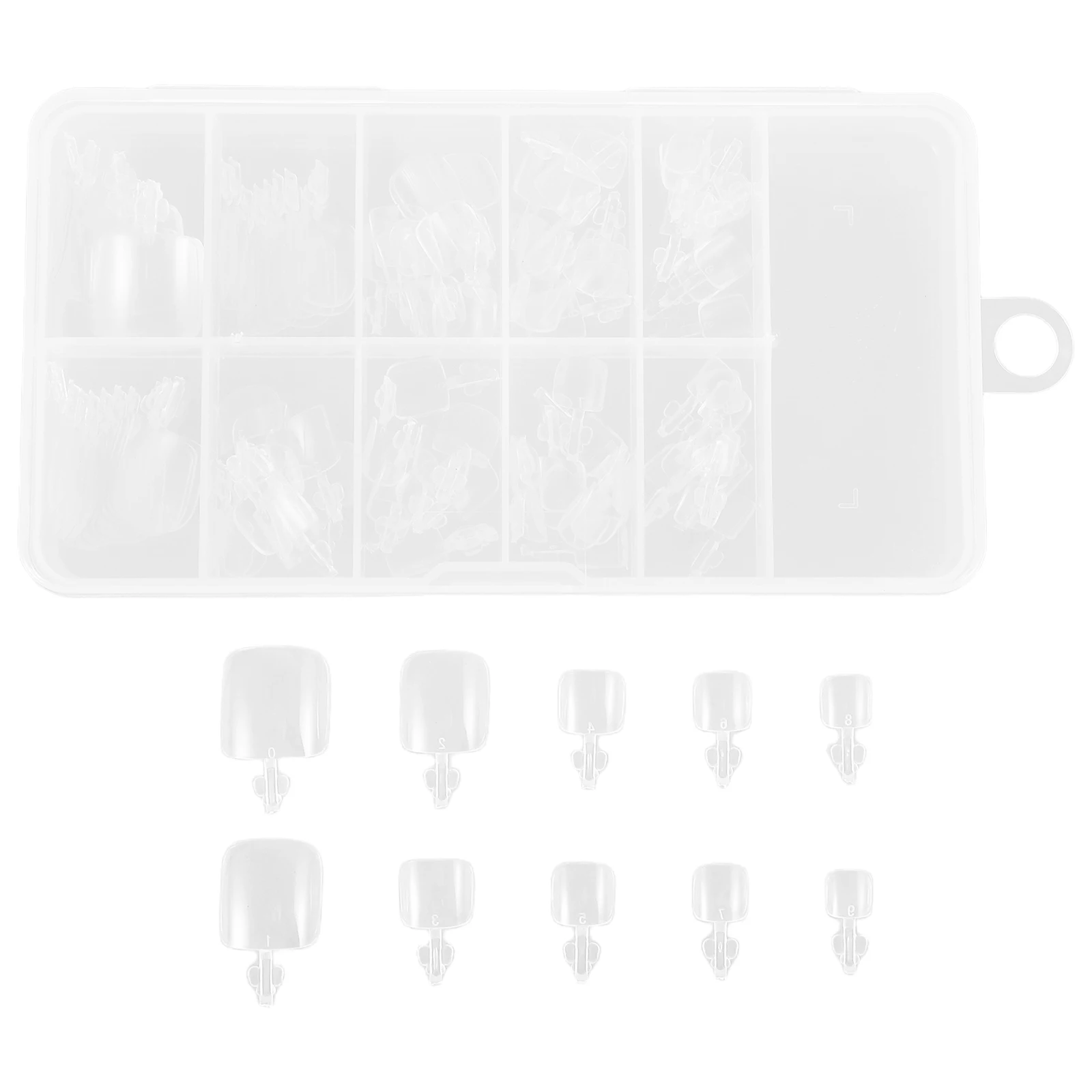 

100pcs Foot Tips Full Cover Clear Artificial Toe Extensions Gel Polish Tips For Salon Home Women Transparent Nail Forms Adhesive
