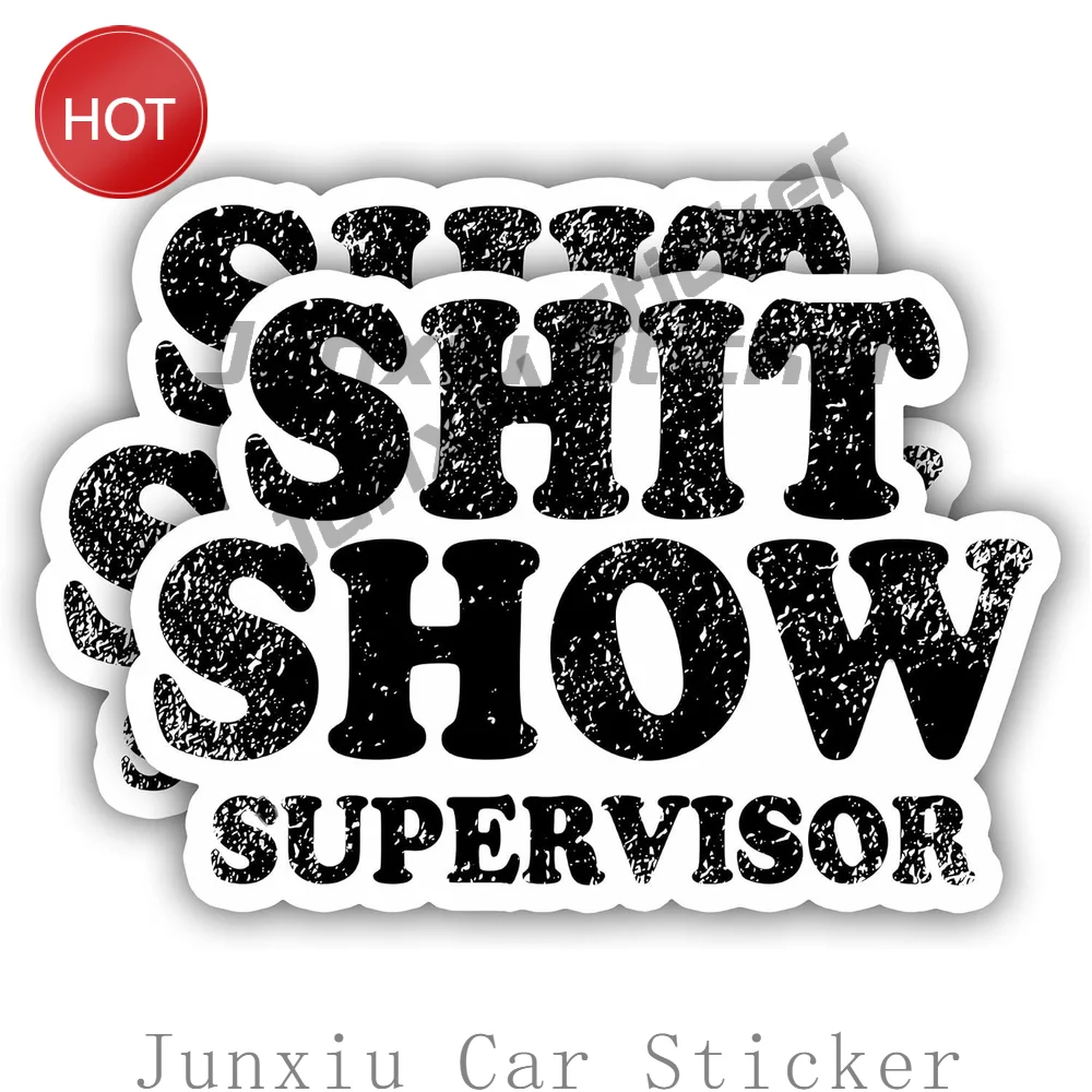 2 Pack Sarcastic Supervisor Quote PVC Sticker For Car Window Laptop And Travel Luggage Decorative Graphic Design Decal