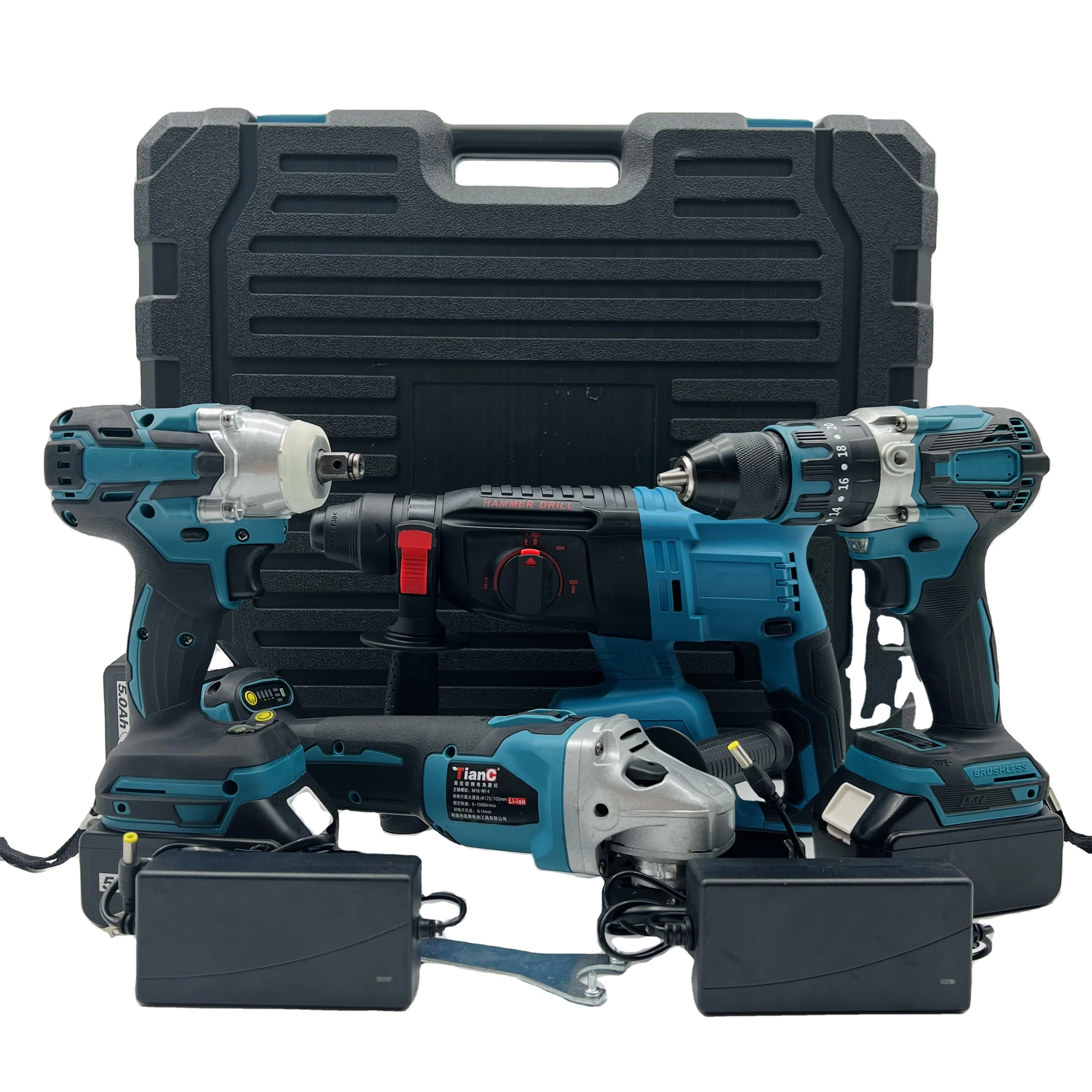 wholesale 21V  portable brushless cordless drill, lithium battery power tool kit