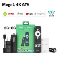 TV Stick Mecool MeGo1 Realtek RTD1325 Gogle Netflx Certified 4K HD 2.4G+5G 2T2R WIFI 2G 8G Android 12.0 tv box BT