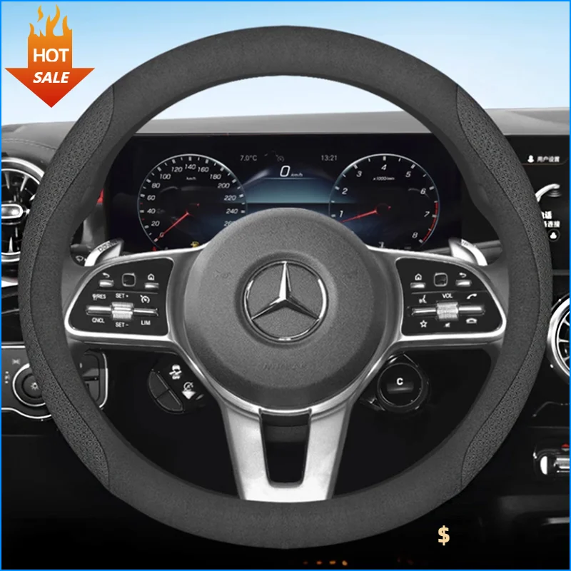 

Car Steering Wheel Covers Suede Steering Wheel Cover Wrap Universal 37-38cm Breathable Anti slip Steering Covers Car Accessories