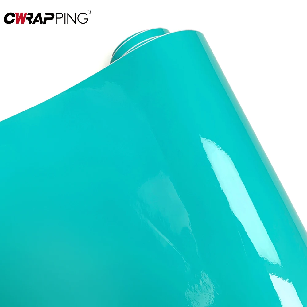 Tiffany Blue Motorrad-Aufkleber für Auto, Vinylfolie, PVC-Karosseriefolien, glänzend, wasserfest, Farbwechsel, Luftblase, inklusive Dekorfolie