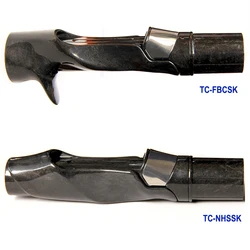 Fuji Copy Carbon Reel Seat for Casting FBCS and Spinning NHSS Hybrid Pipe Seat with Flat Back and Narrow Hump for Fishing