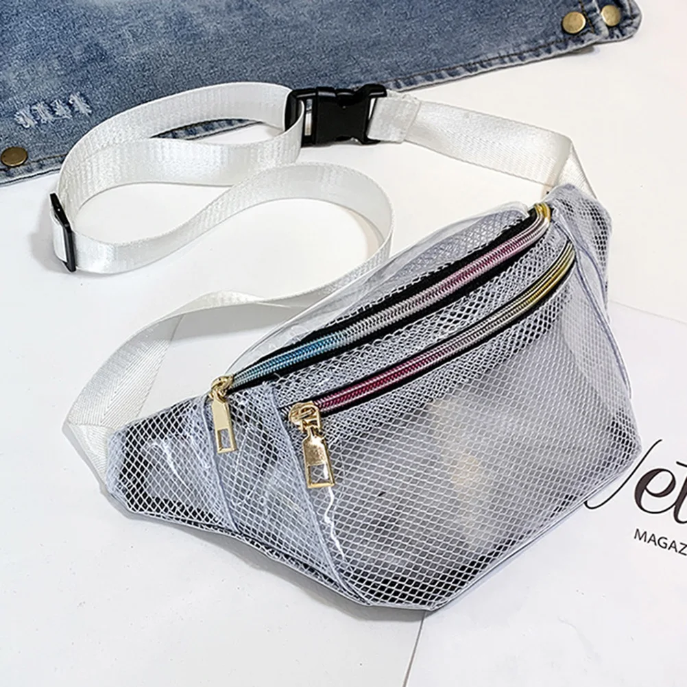 

Waterproof Mesh Waist Bag Pouch Bum for Women Diagonal Span Crossbody Beach Sports Miss