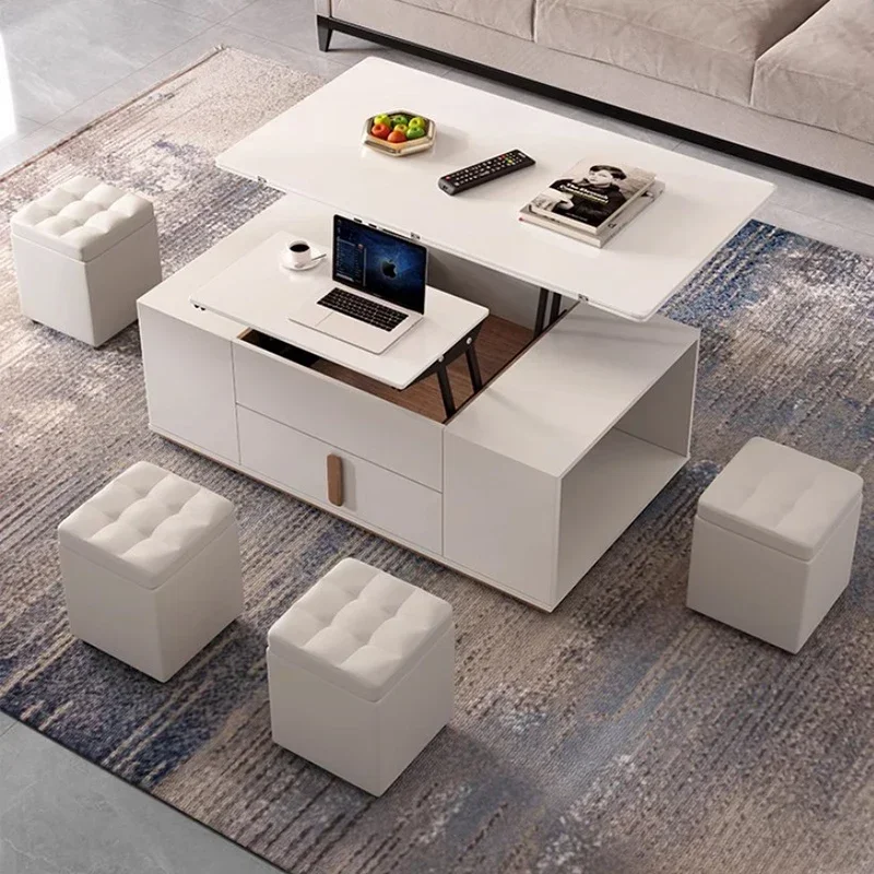 Living Luxury Coffee Table Trau Modern Organizer Mesa Lateral Mobile Coffe Table White Minimalist Kaffee Tische Furniture