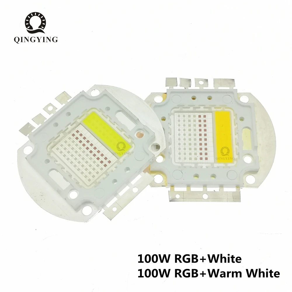 Chip de cuentas LED COB de alta potencia para público, reflector para escenario al aire libre, 100W, RGBW, RGBWW, 4 en 1, RGB + blanco/cálido, 1 a 5 unidades