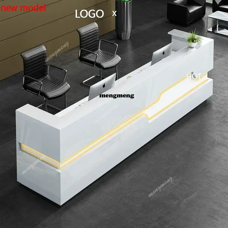 

H132 Beauty White Reception Desk Modern Information Accessories Study Reception Desk Simple Welcome Modern Mostrador Unique Furn