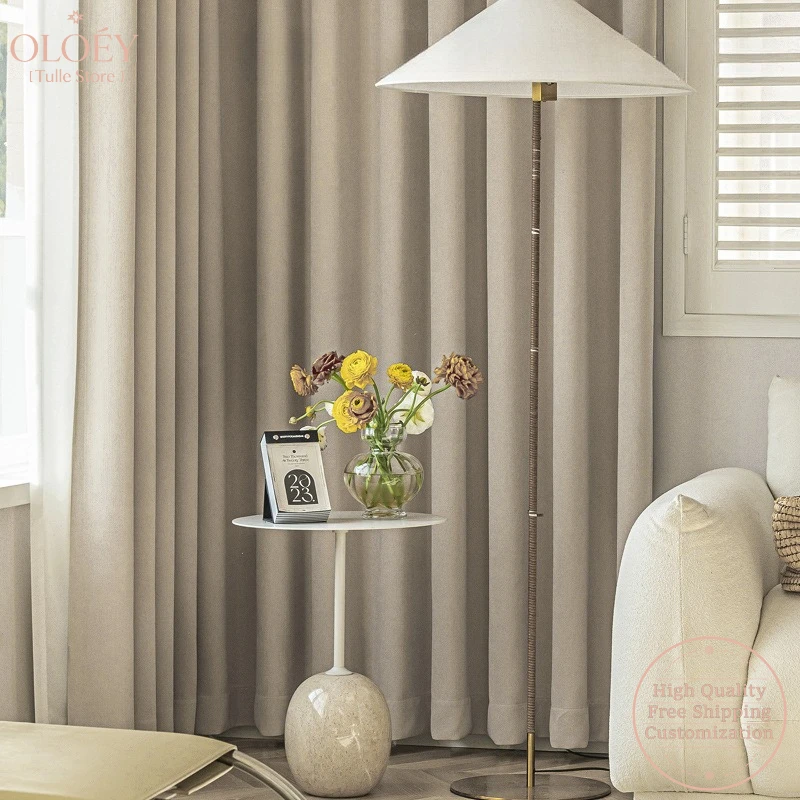 

Premium Light Blocking Panels Modern Simple Drapes Non Coating No Adhesive Physical Blackout Curtains for Bedroom Living Room