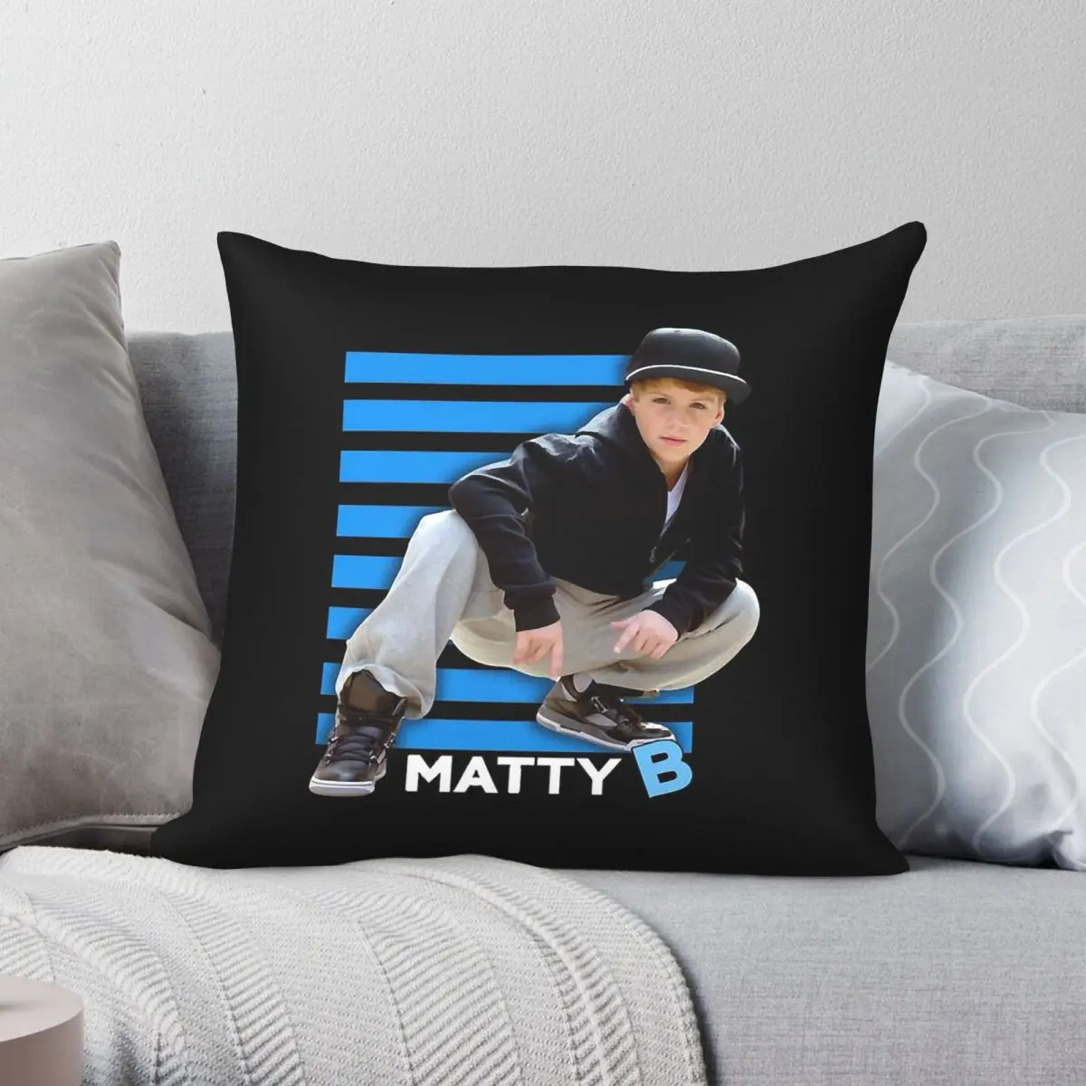 Matthew David Morris MattyB Pillowcase Polyester Linen Velvet Creative Zip Decor Pillow Case Bed Cushion Case